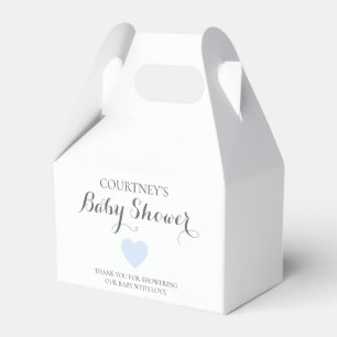 Cute Simple Heart Boy Blue Shower Presentaskar