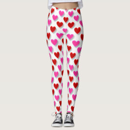 Cute Simple Heart Mönster Leggings