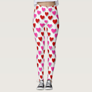 Cute Simple Heart Mönster Leggings