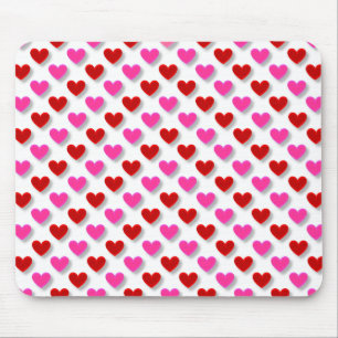 Cute Simple Heart Mönster Musmatta