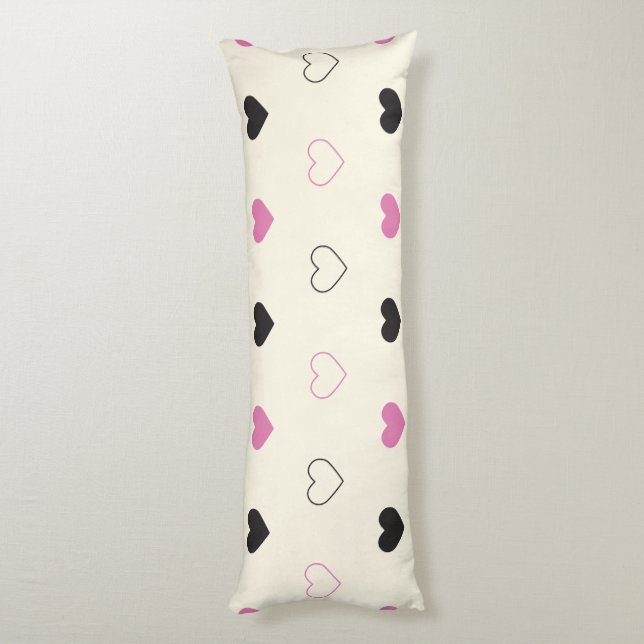 Cute Simple Heart Pattern Kroppskudde (Baksidan (Vertikal))