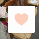 Cute Simple Heart Wedding Stickers Fyrkantigt Klistermärke<br><div class="desc">A great coordinate item. Create classic heart stickers for your wedding festivities. Simple,  cute and romantic appeal. Part of the Loving Hummingbirds Design collection.</div>