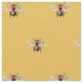 Cute Simple honey Bee Mönster på Gulten Tyg