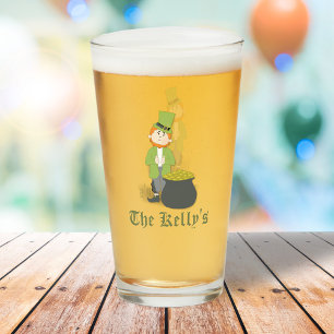 Cute Simple Leprechaun St. Patrick's Day Whimsical Glaskopp