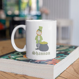 Cute Simple Leprechaun St. Patrick's Day Whimsical Kaffemugg