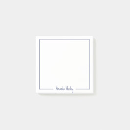 Cute Simple Lila Monogram Fullt Namn Post-it Block