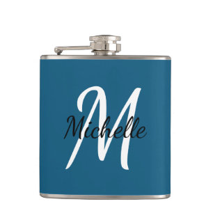 Cute Simple Modern Blue Monogram Fickplunta