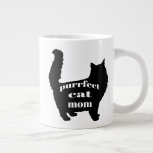 Cute SImple Modern Cat Mamma Jumbo Mugg