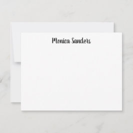 Cute Simple Modern Play Avslappnad Black Script Anteckningskort