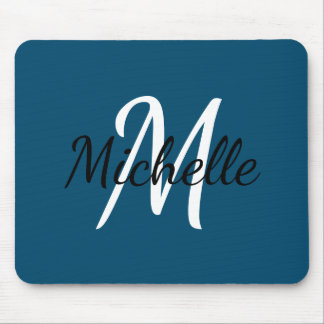 Cute Simple Monogram Inledande marin i Namn Mörk B Musmatta