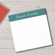 Cute Simple Mörk grönt Monogram Fullt Namn