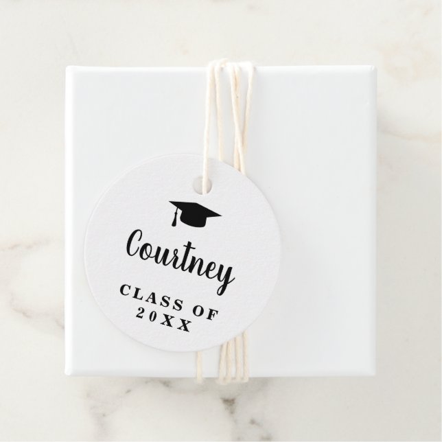 Cute Simple Mortar Board Modern Studenten Gåvor Etiketter (På plats)