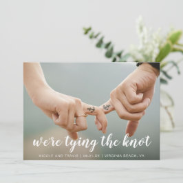 Cute Simple Nautical Photo Modern Bröllop Spara Datumet