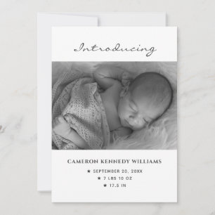 Cute Simple Newborn Anpassningsbar Foto Hej Baby B Meddelande