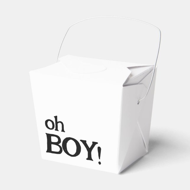 Cute Simple Oh Boy Baby Shower Presentaskar (Framsidan Sidan)