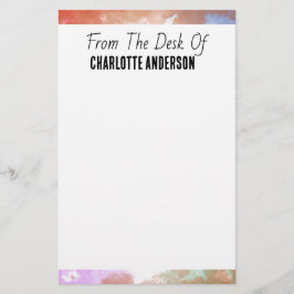 Cute Simple Pastel Gräns Personlig Note Brevpapper