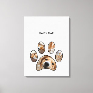 Cute Simple Paw Skriv ut Anpassningsbar Pet Photo Canvastryck