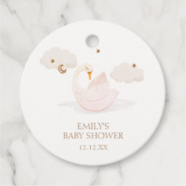 Cute Simple Princess Svan Måne Star Shower Gåvor Etiketter