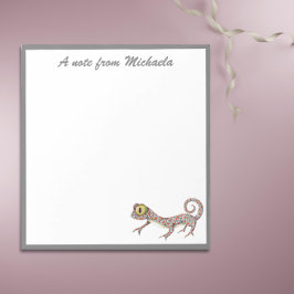 Cute Simple Reptile Gecko Anteckningsblock