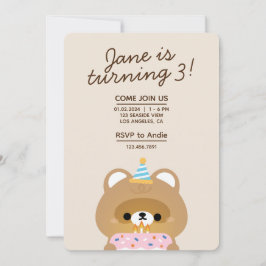 Cute Simple Roligt Födelsedagsfest inbjudan