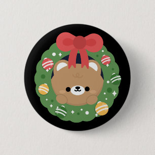 Cute Simple Roligt God jul Knapp