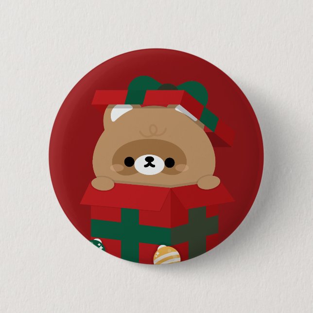Cute Simple Roligt God jul Knapp (Framsida)