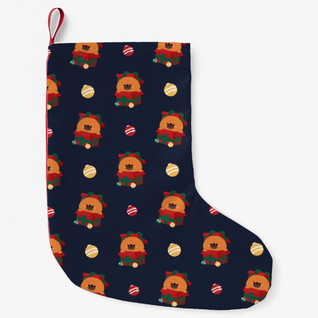 Cute Simple Roligt God jul Liten Julstrumpa (Framsidan)
