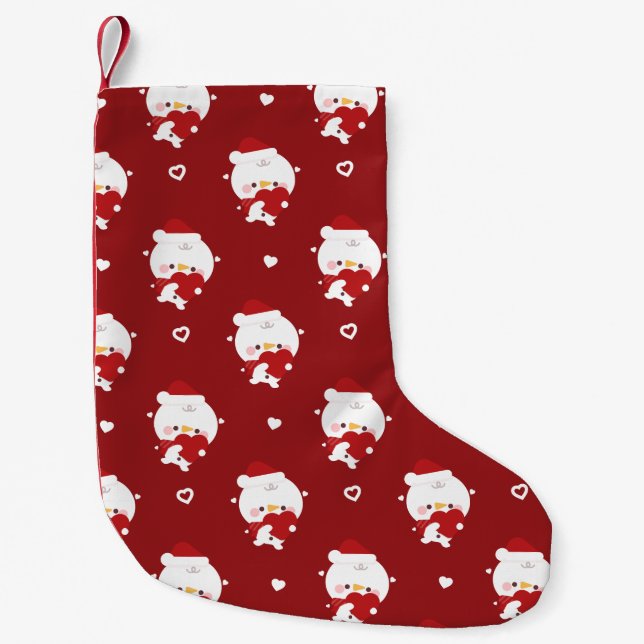 Cute Simple Roligt God jul Liten Julstrumpa (Framsidan)