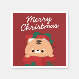 Cute Simple Roligt God jul Pappersservett