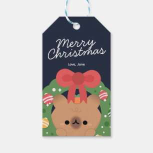 Cute Simple Roligt God jul Presentetikett