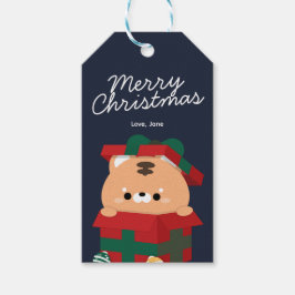 Cute Simple Roligt God jul Presentetikett