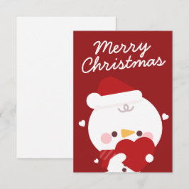 Cute Simple Roligt God jul Tack Kort