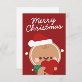 Cute Simple Roligt God jul Tack Kort