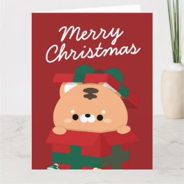 Cute Simple Roligt God jul Tack Kort