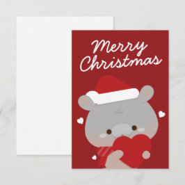 Cute Simple Roligt God jul Tack Kort