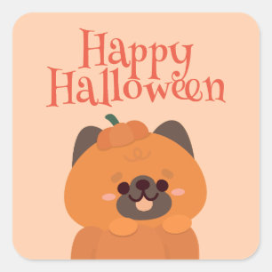 Cute Simple Roligt Halloween fest Fyrkantigt Klistermärke