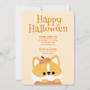 Cute Simple Roligt Halloween fest Inbjudningar