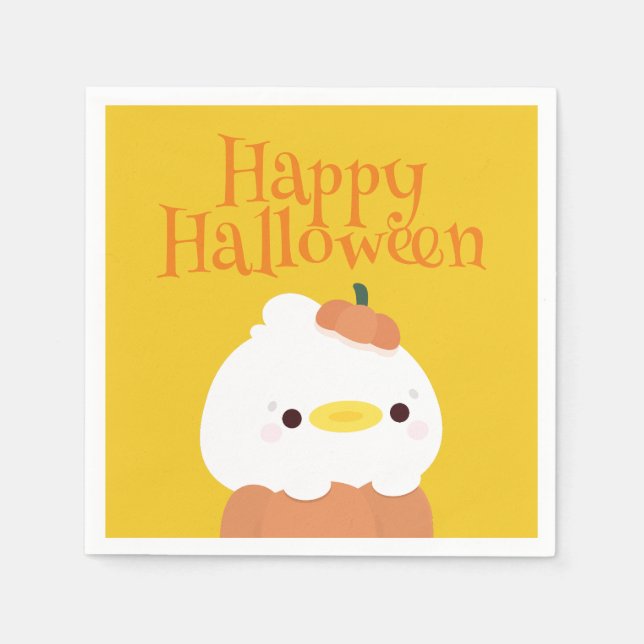 Cute Simple Roligt Halloween fest Pappersservett (Framsidan)