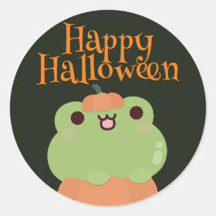 Cute Simple Roligt Halloween fest Runt Klistermärke
