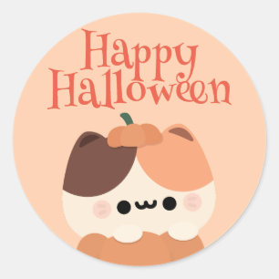Cute Simple Roligt Halloween fest Runt Klistermärke