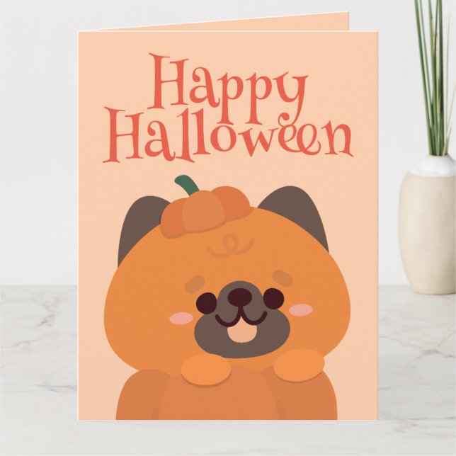 Cute Simple Roligt Halloween fest Tack Kort (Framsida)