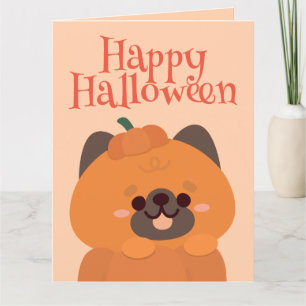 Cute Simple Roligt Halloween fest Tack Kort
