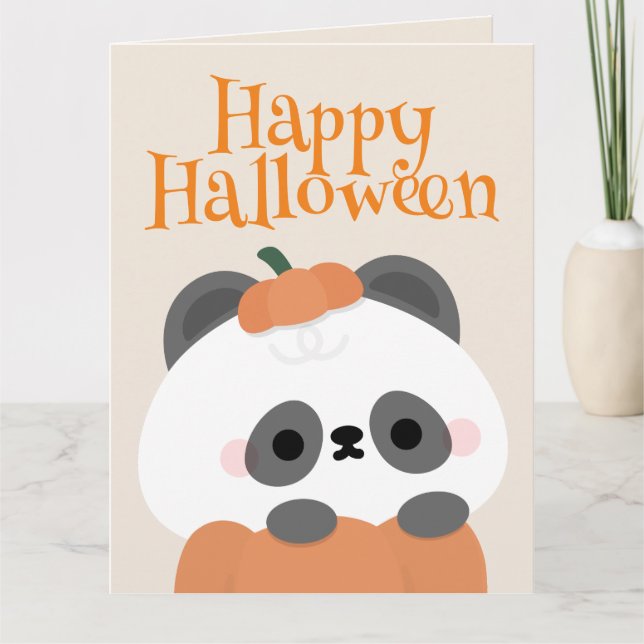 Cute Simple Roligt Halloween fest Tack Kort (Framsida)