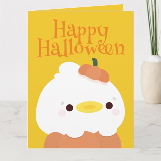 Cute Simple Roligt Halloween fest Tack Kort (Framsida)
