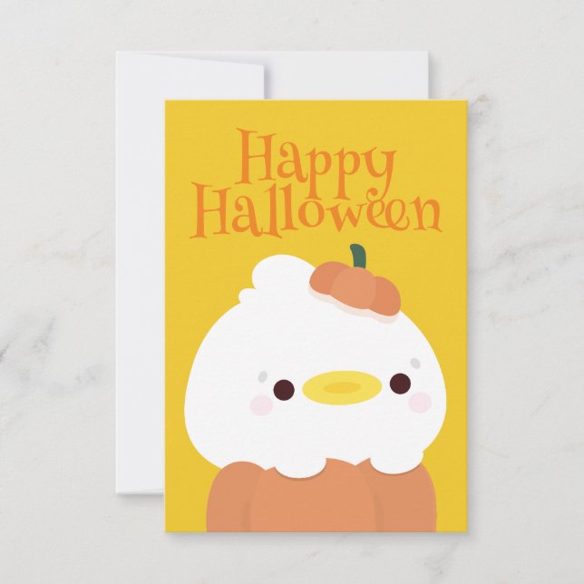 Cute Simple Roligt Halloween fest Tack Kort (Framsida)