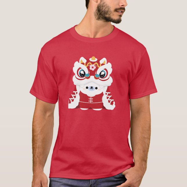 Cute Simple Roligt Kinesiskt nyår T Shirt (Framsida)