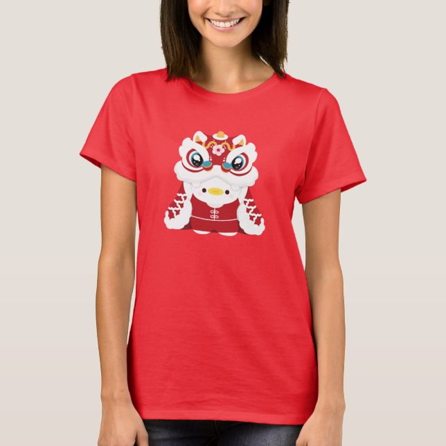 Cute Simple Roligt Kinesiskt nyår T Shirt (Framsida)
