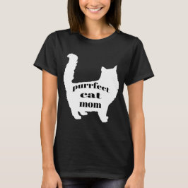 Cute SImple Roligt Modern Cat Mamma Shirt T