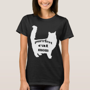 Cute SImple Roligt Modern Cat Mamma Shirt T