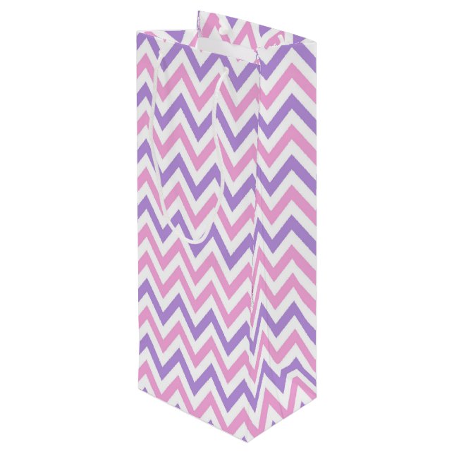 Cute Simple Rosa and Lila Geometric Line Mönster (Baksidan Vinklad)